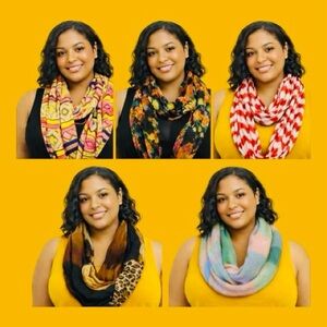 Stylish Women's Scarf Collection 5pcs